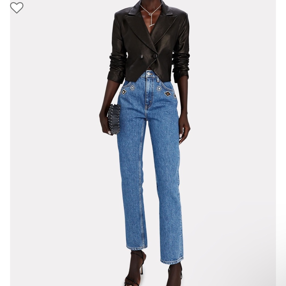 RE/DONE
70s Straight embellished high-rise straight-leg jeans